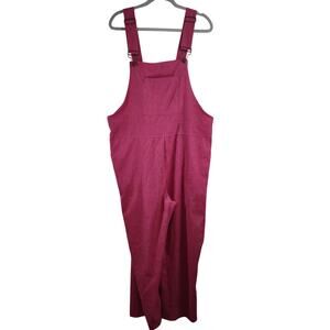 Shein Curve Pink Corduroy Overalls, Size 2XL